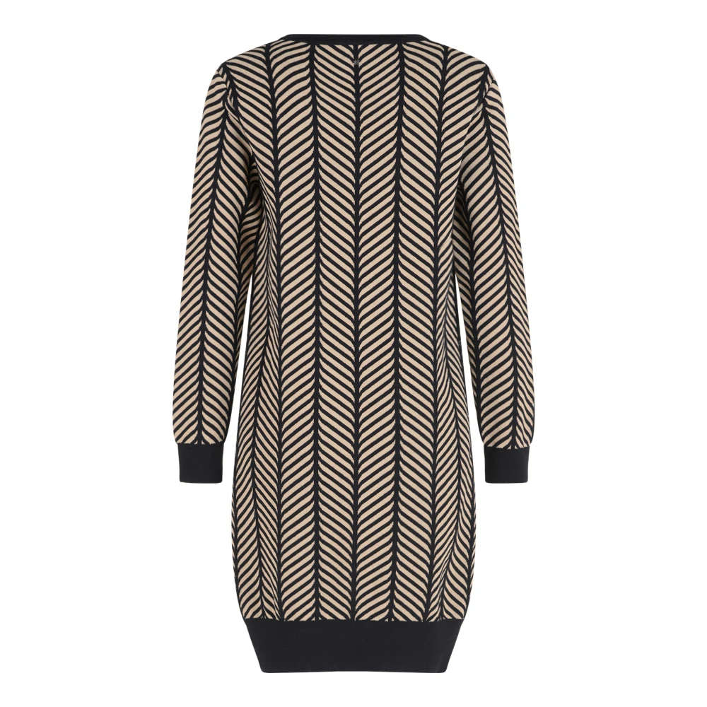 Betty & Co Jacquard Gebreide Jurk Black Dames