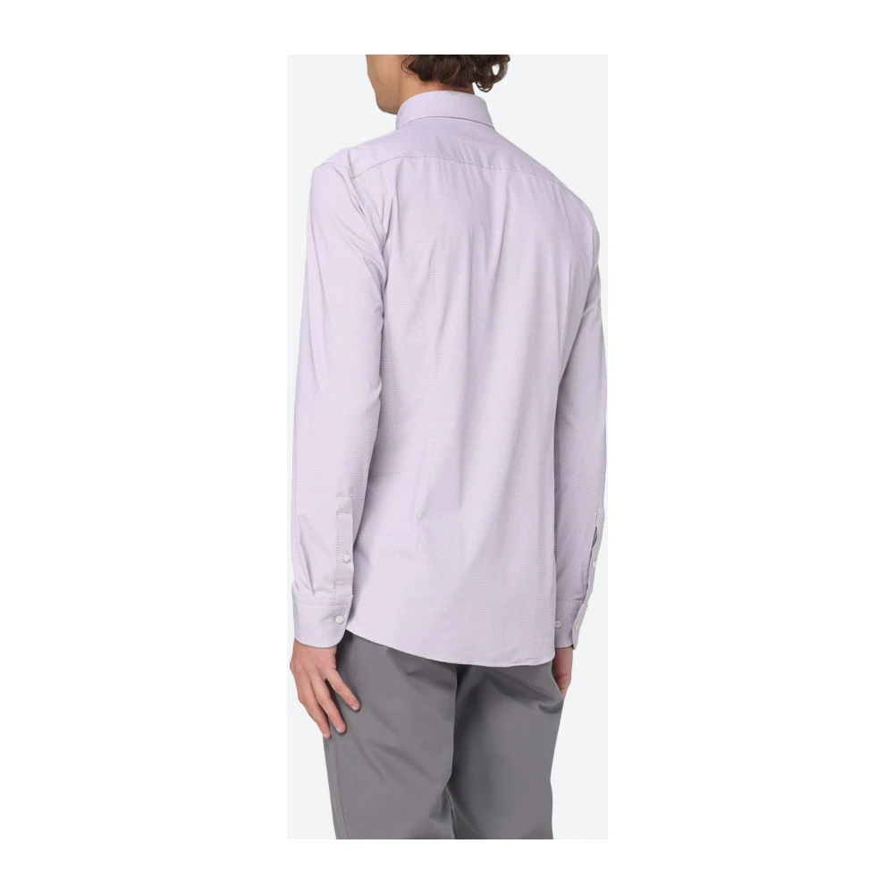 Hugo Boss Slim Fit Kent Kraag Shirt Purple Heren