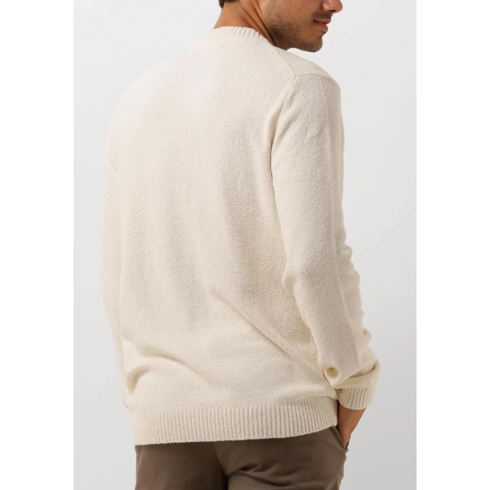 Selected Homme Beige Gebreide Crew Neck Trui Beige Heren