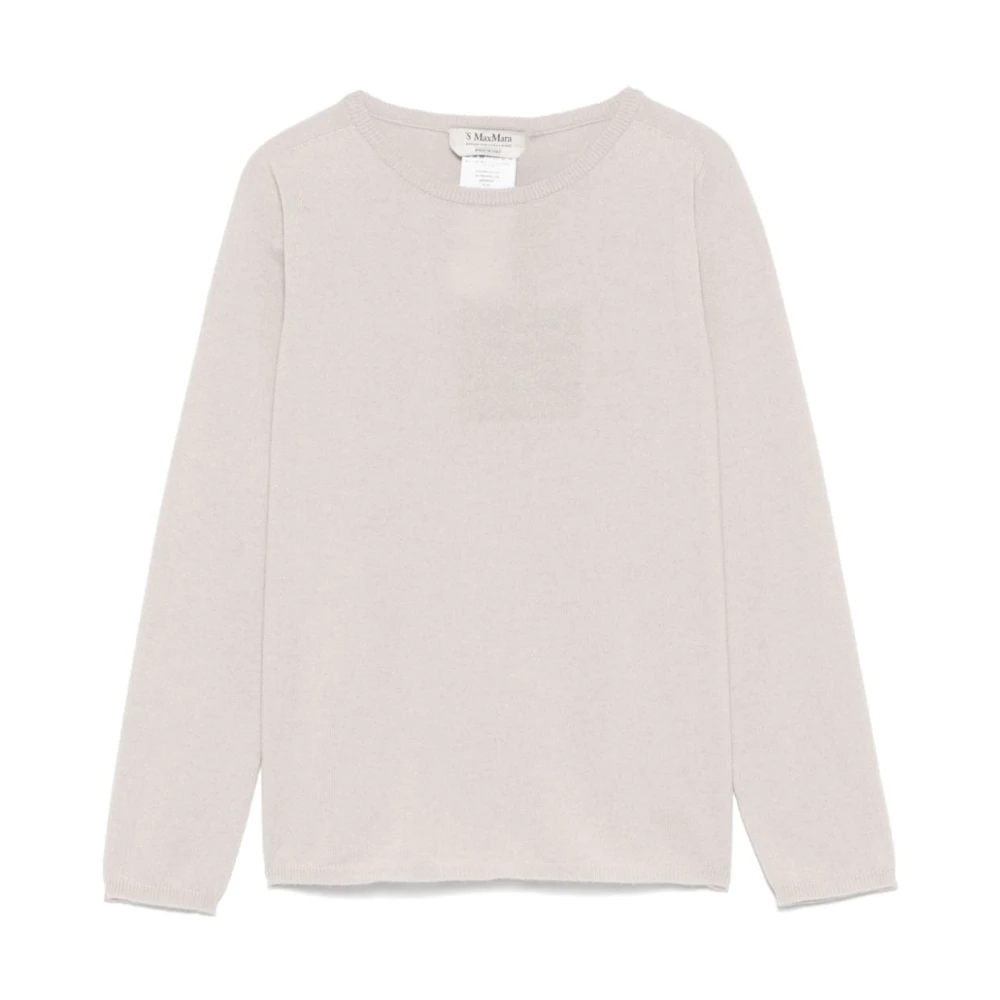 Max Mara Witte Kasjmier Trui Elegant Stijlvol Beige Dames