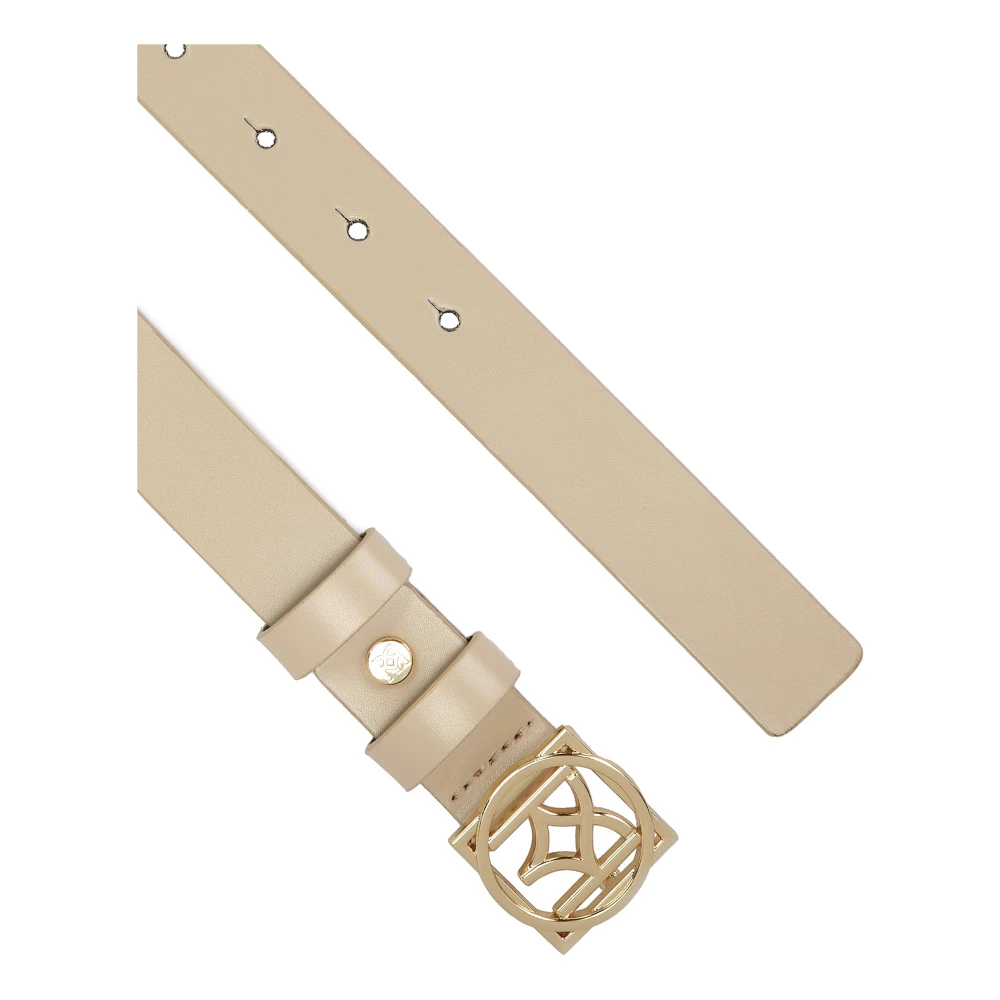 Kazar Heldere leren riem met een opvallende gesp Beige Dames