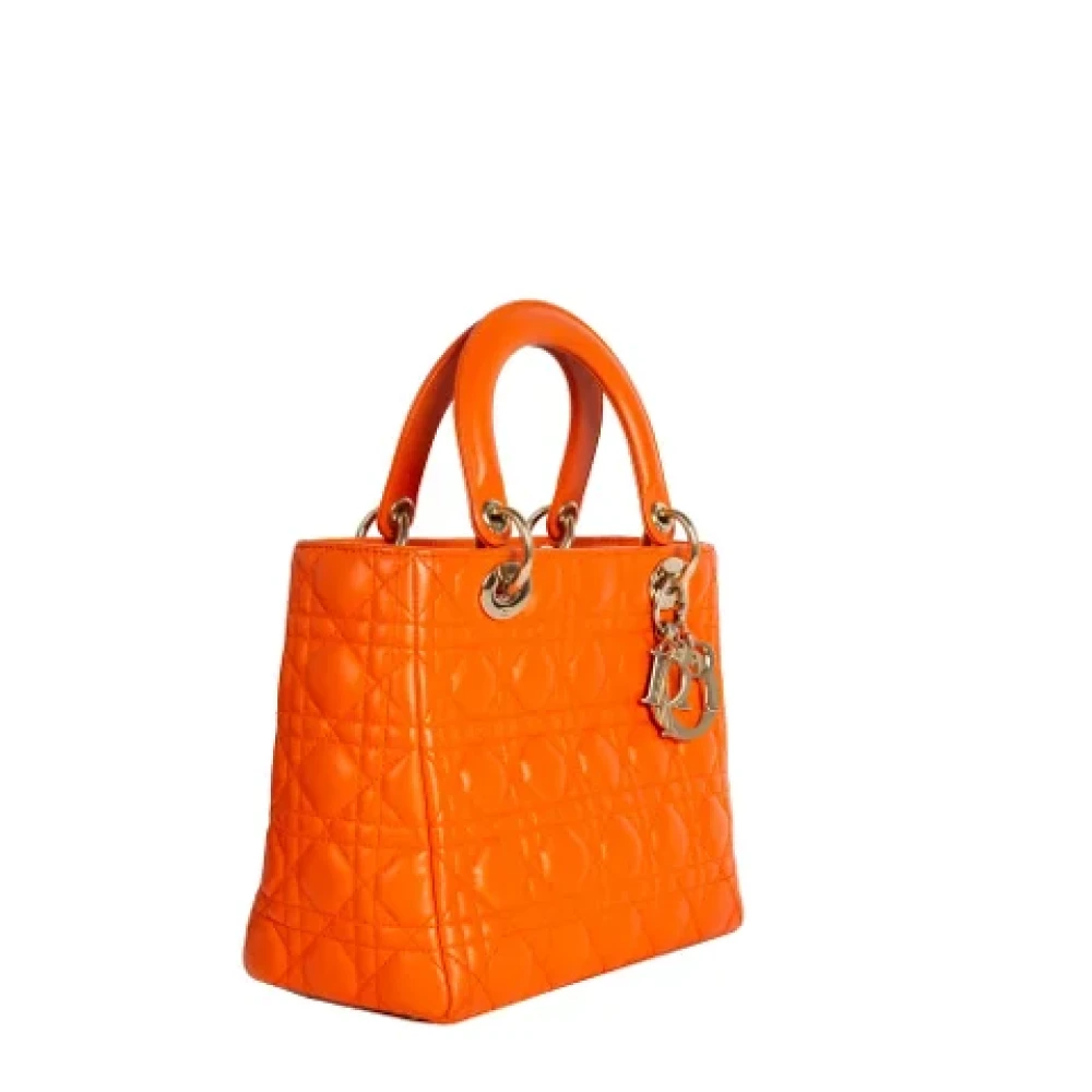 Dior Vintage Pre-owned Leather dior-bags Orange Dames