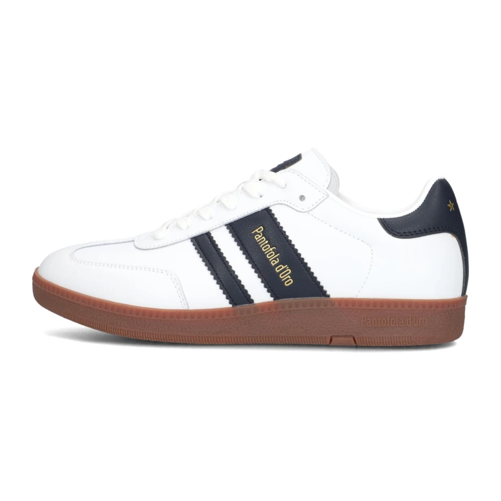 Pantofola d’Oro Witte Leren Sneakers voor Heren Heren Schoenen