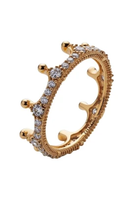 Clear Sparkling Crown Ring