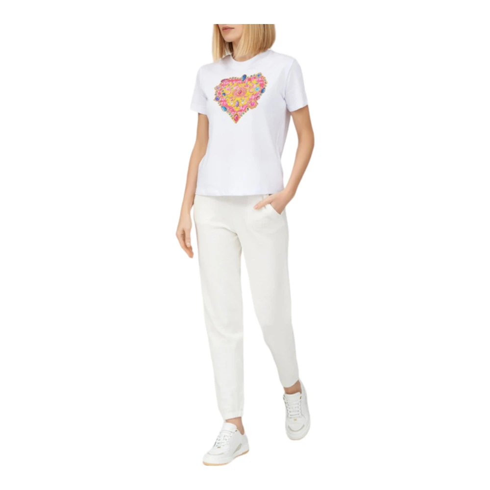 Versace Jeans Couture Korte Mouw T-shirt White Dames