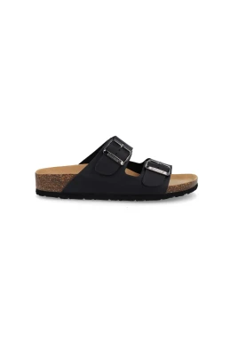 Svarta sandaler för kvinnor