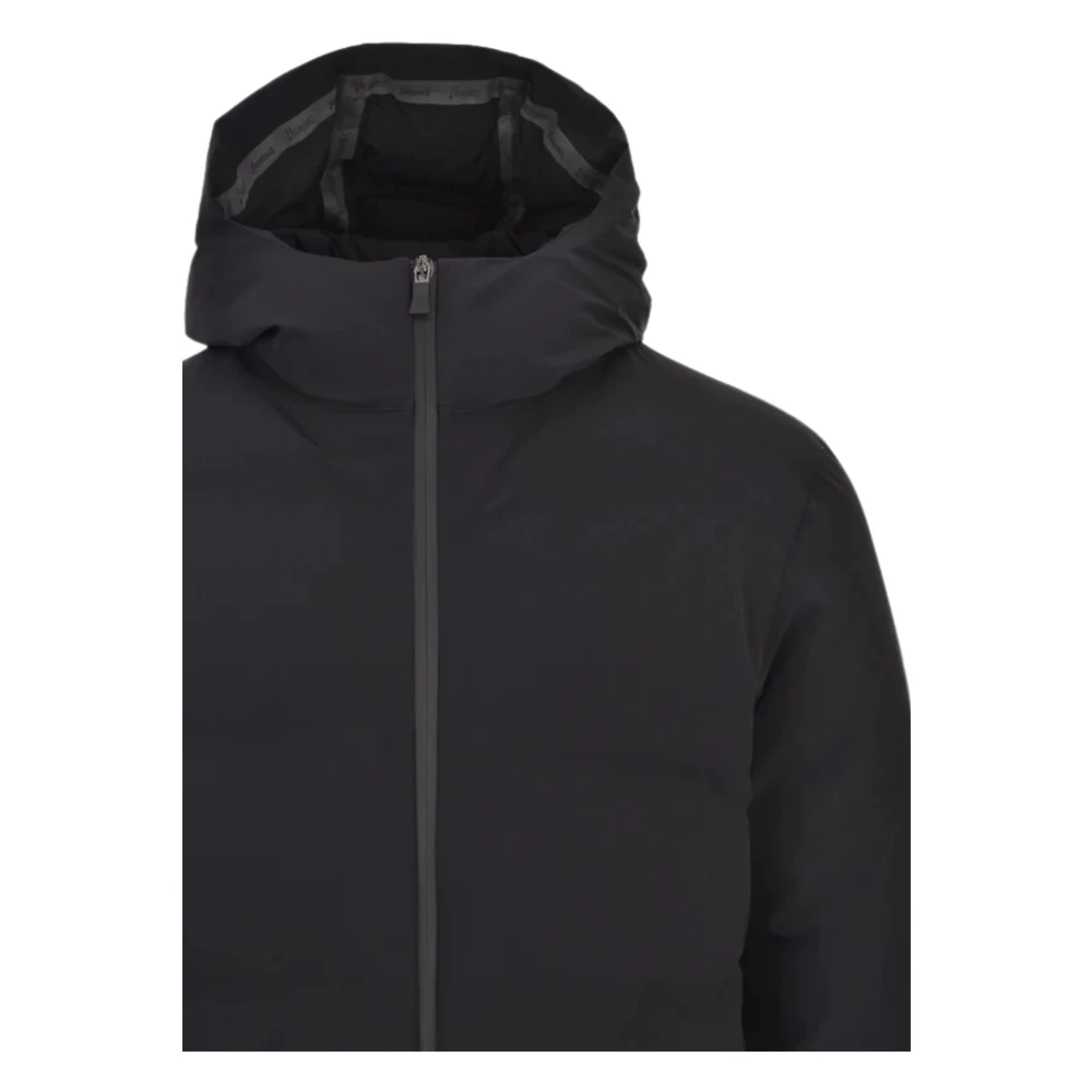 Herno Zwarte Bomberjack met hoge kraag Black Heren