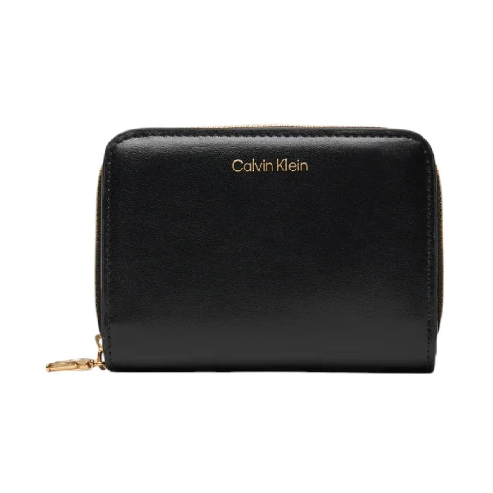 Calvin Klein Women's Black Wallets & Cardholders, One Size, Medium Flap Zip Wallet