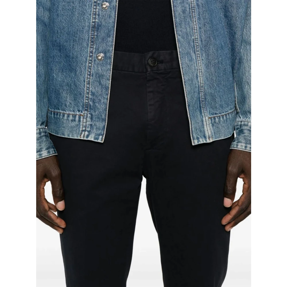 Incotex Blauwe Katoenmix Twill Broek Blue Heren