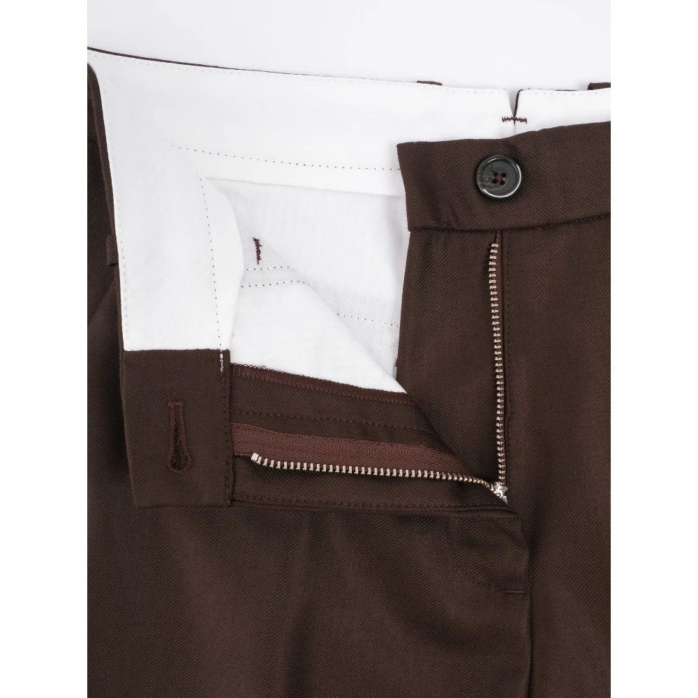 Nine In The Morning Wijde Chino Broek met Zakken Brown Dames