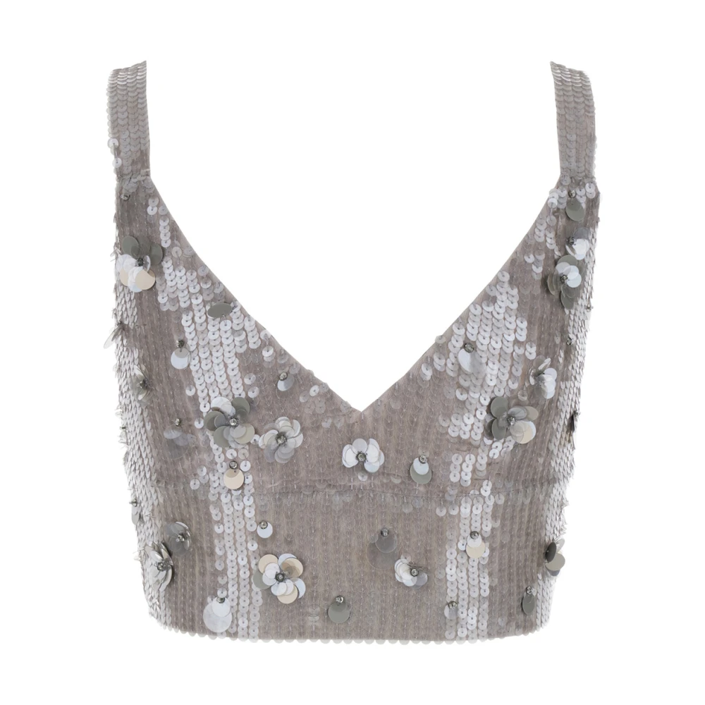 P.a.r.o.s.h. Grijze Top Reggiseno Gray Dames