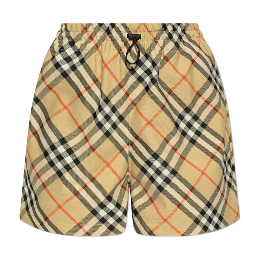 Burberry Shorts met ruitpatroon Beige Dames