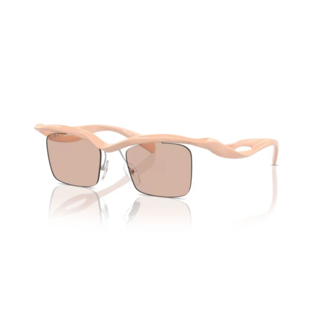 Prada Man Sunglass PR A15S - Frame color: Peach, Lens color: Light Brown - Image 3