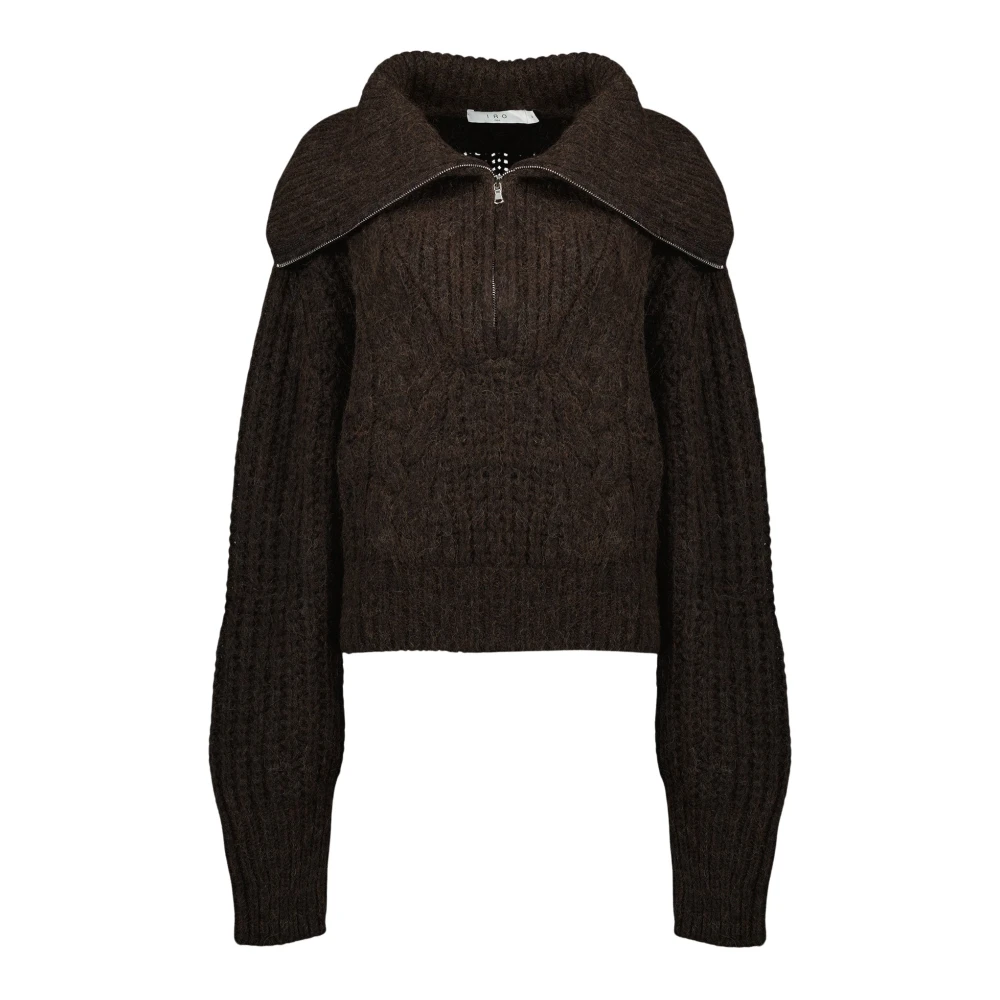 Iro Brown Swana Knit Jumper - Female - Turtlenecks - M - Knitwear