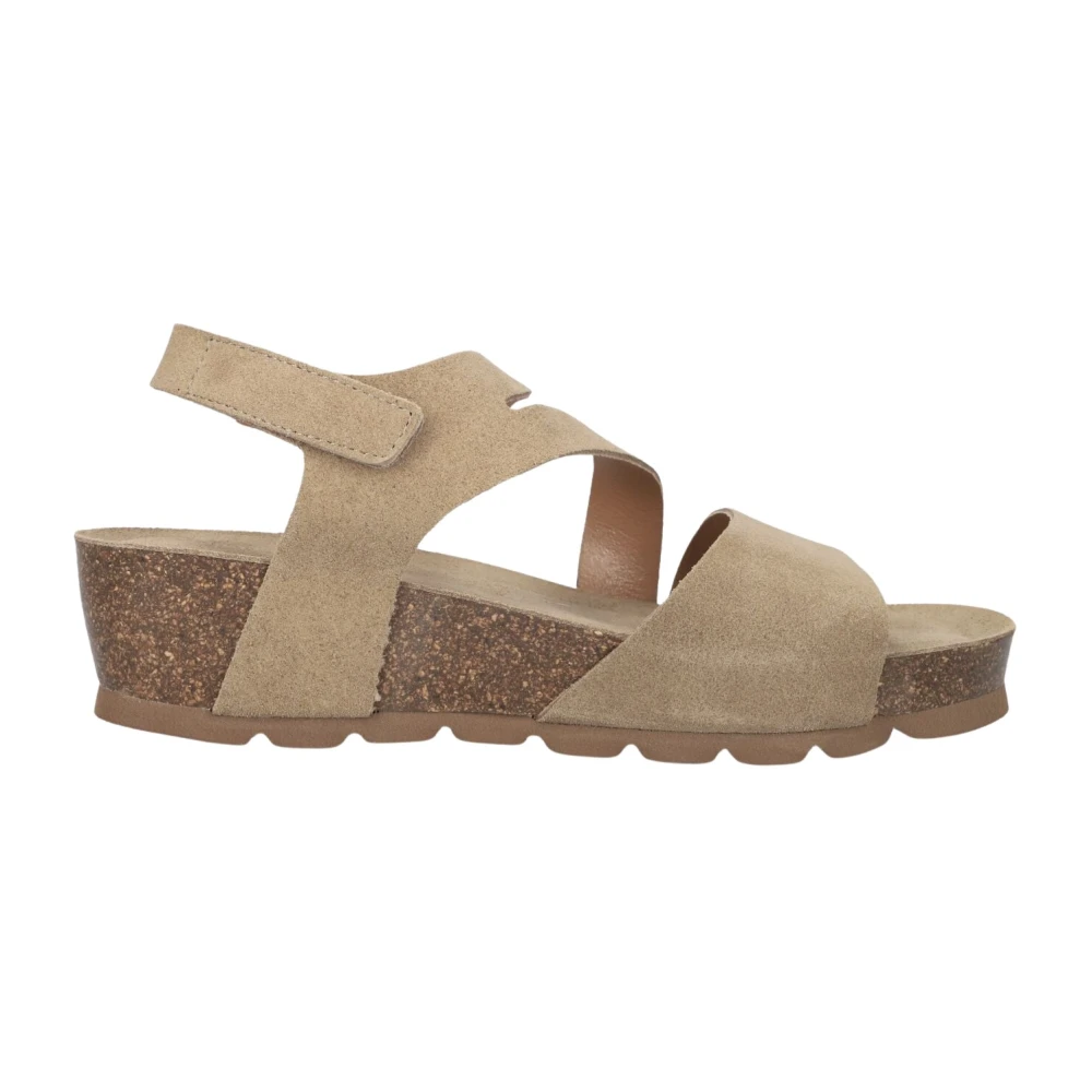 Notre-V Vrouw Beige Schoenen Dames, 41 Eu, Linnen, Platte Sandaal