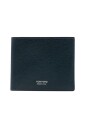 blauwe-leren-bifold-portemonnee