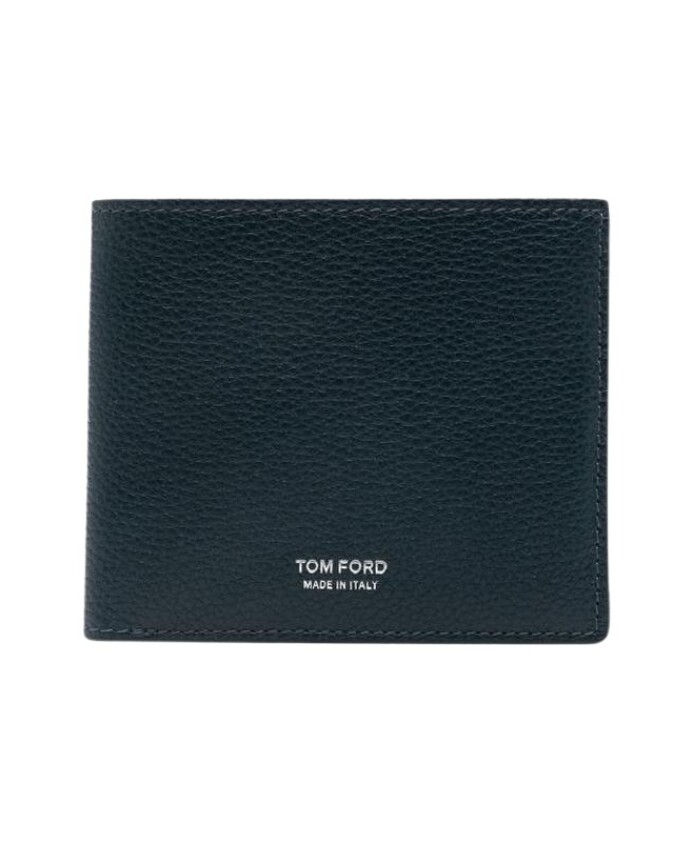 blauwe-leren-bifold-portemonnee
