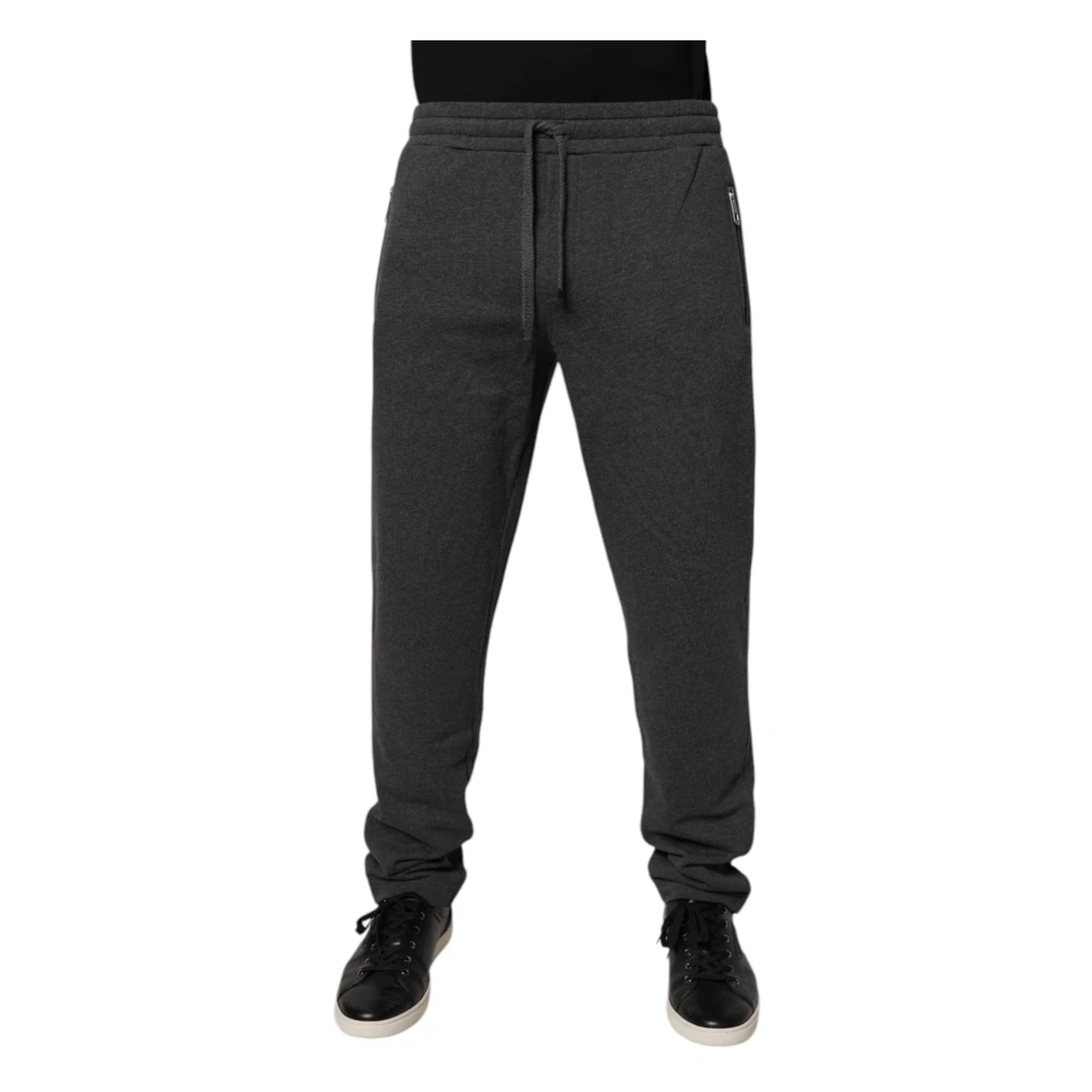 Dolce & Gabbana Men's Gray Cotton Jogger Sweatpants