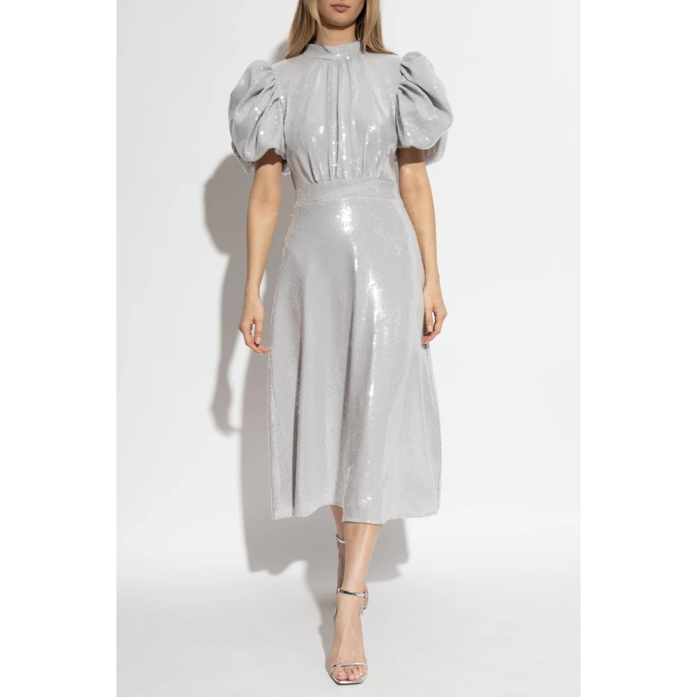 Rotate Birger Christensen Jurk met glinsterende pailletten Gray Dames