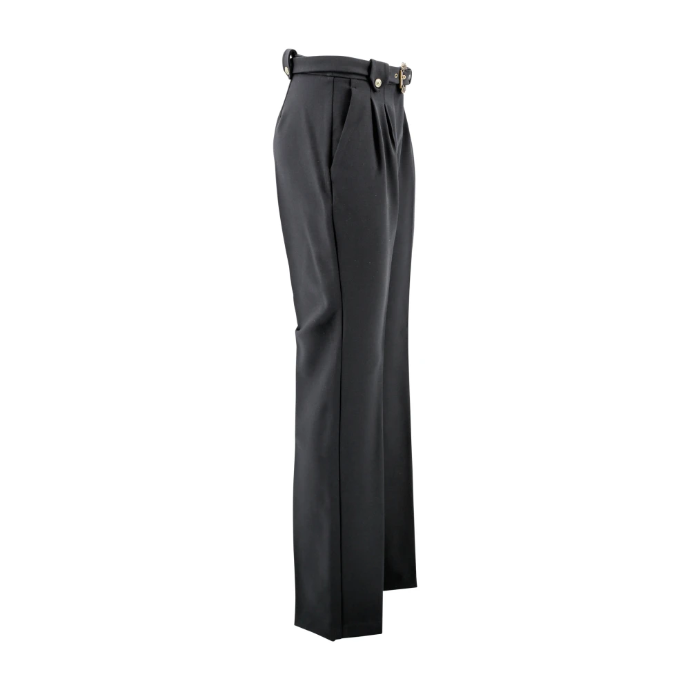 Versace Jeans Couture Zwarte Broek met Persplooi Black Dames
