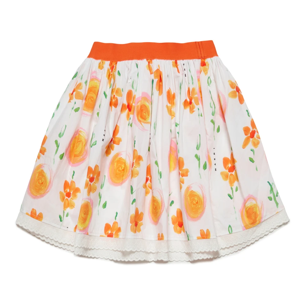 Marni Girls Multicolor Sunny Day Allover Poplin Skirt - Kids Skirts - 12 Y - Kids