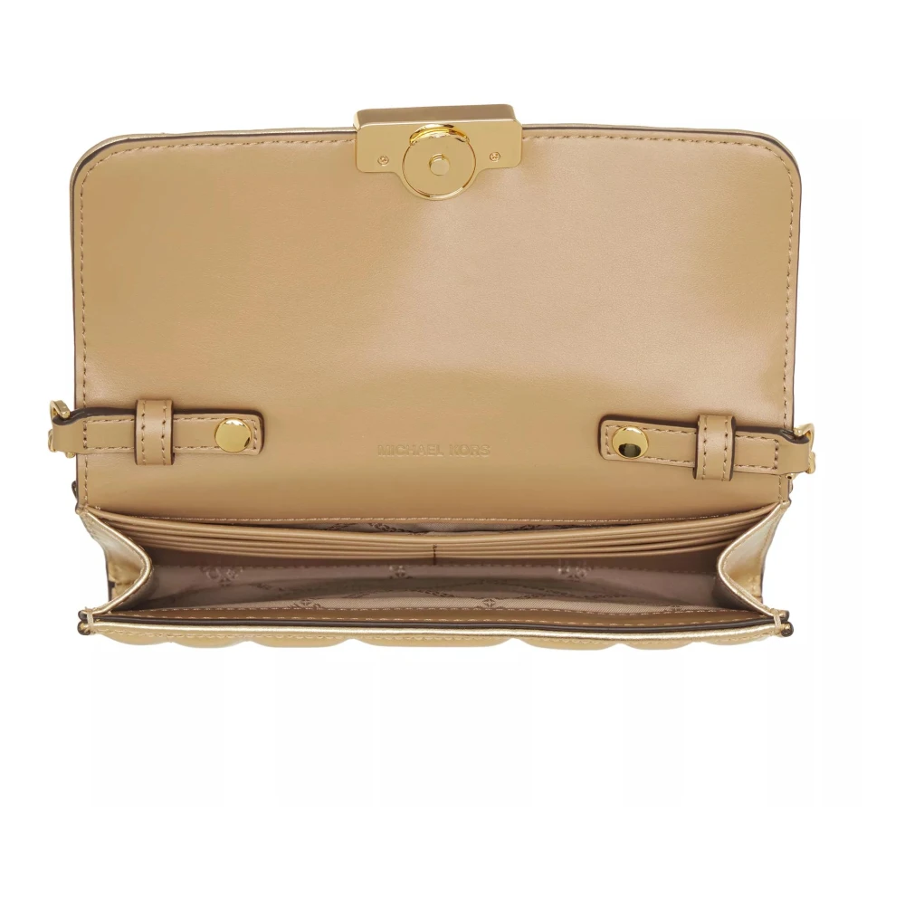 Michael Kors Tribeca Crossbody Bag Pale Gold Yellow Dames
