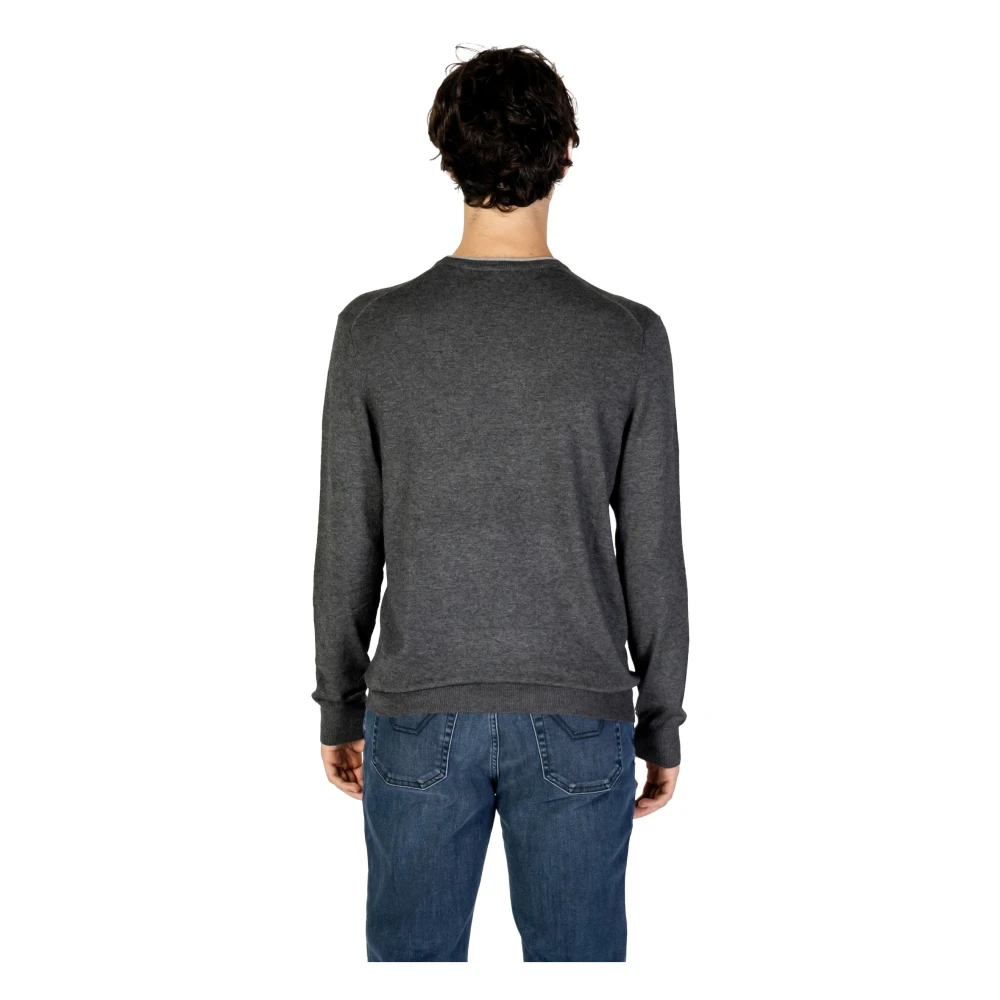 U.s. Polo Assn. Grijze Trui Lange Mouwen Ronde Hals Gray Heren