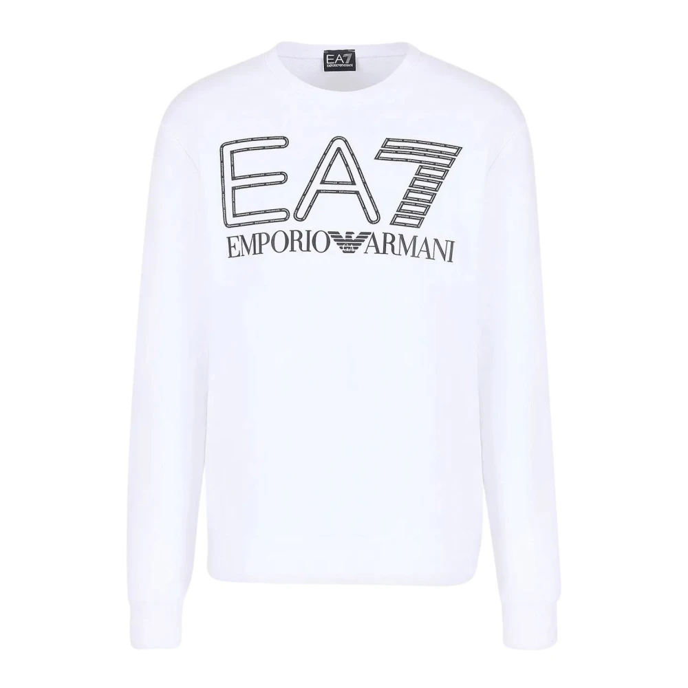 Emporio Armani EA7 Bedrukte Logo Sweatshirt Ea7 White Heren
