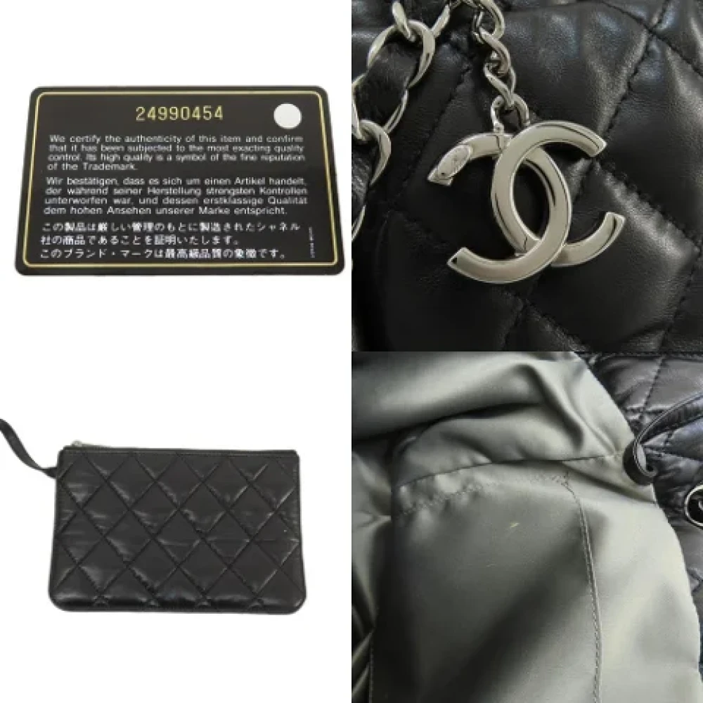 Chanel Vintage Pre-owned Leather totes Black Dames