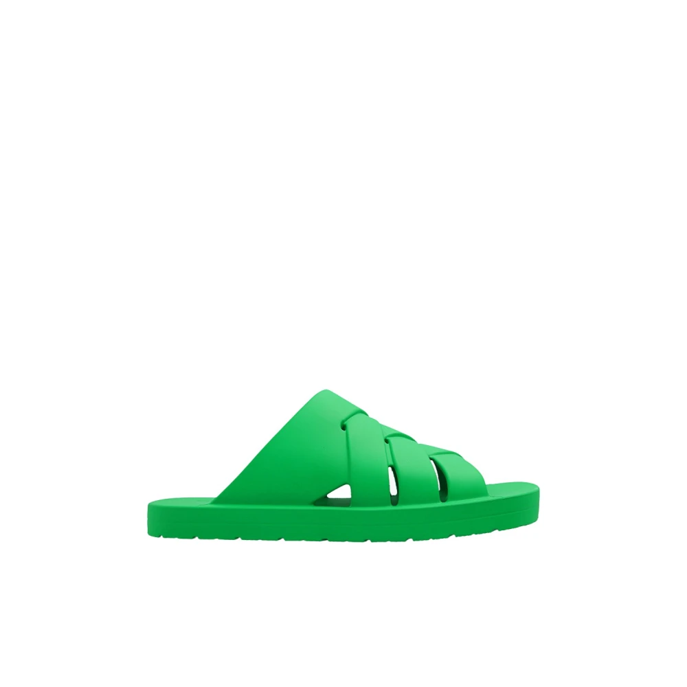 Bottega Veneta Men's Green Sliders, 6 Uk, Rubber Slides
