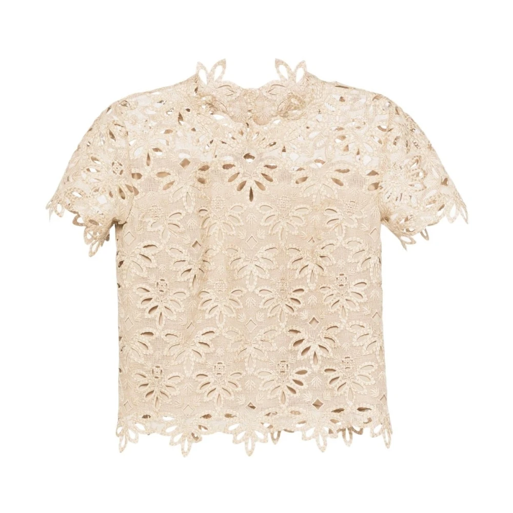 Ermanno Scervino Taupe T-shirts & Polos voor vrouwen Pink Dames