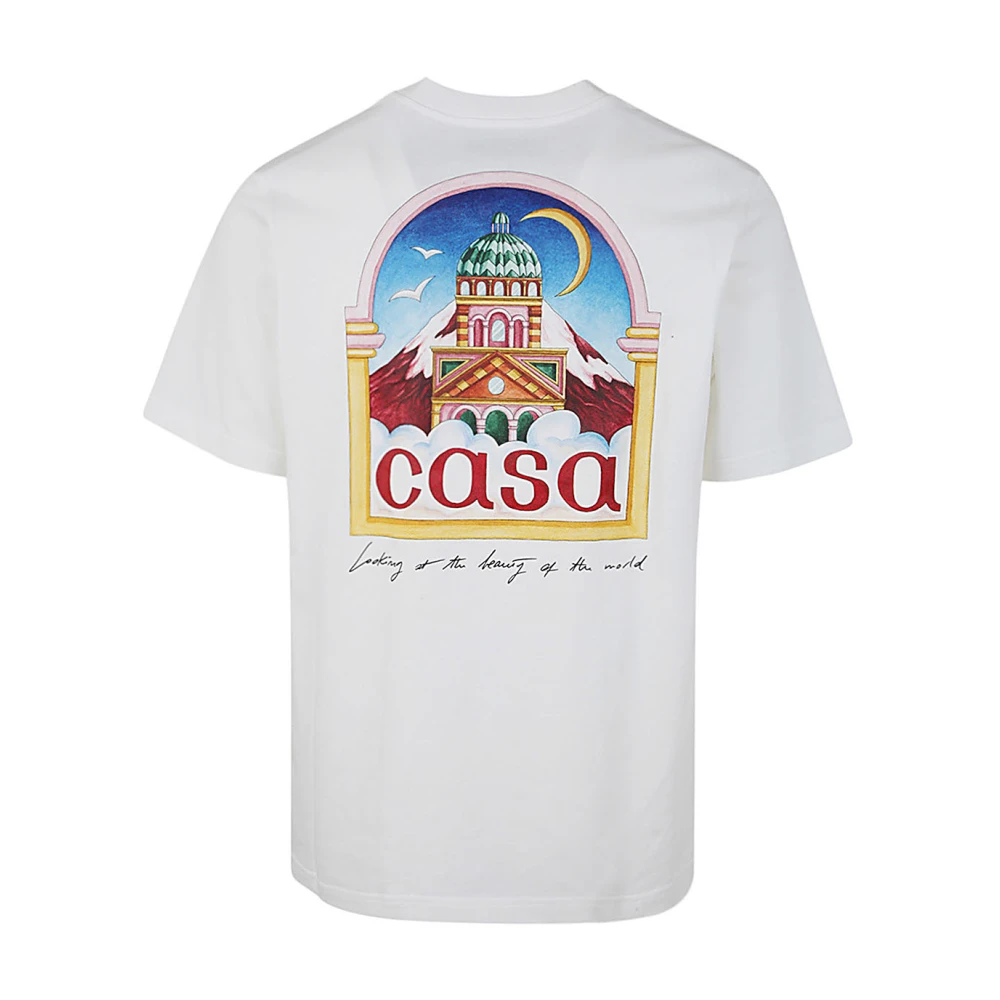 Casablanca Unisex T-shirt met print White Heren