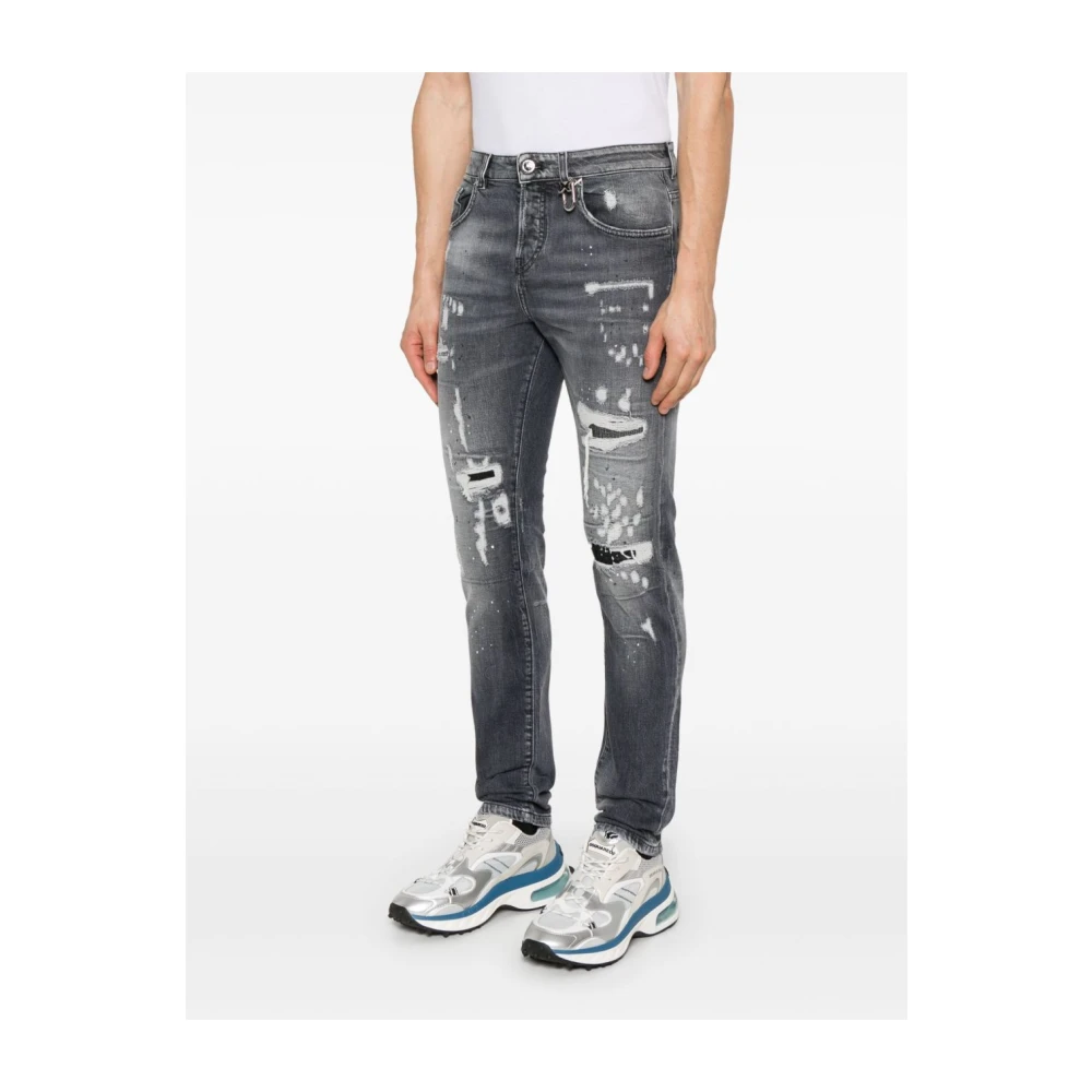 John Richmond Zwarte Jeans voor Moderne Man Black Heren