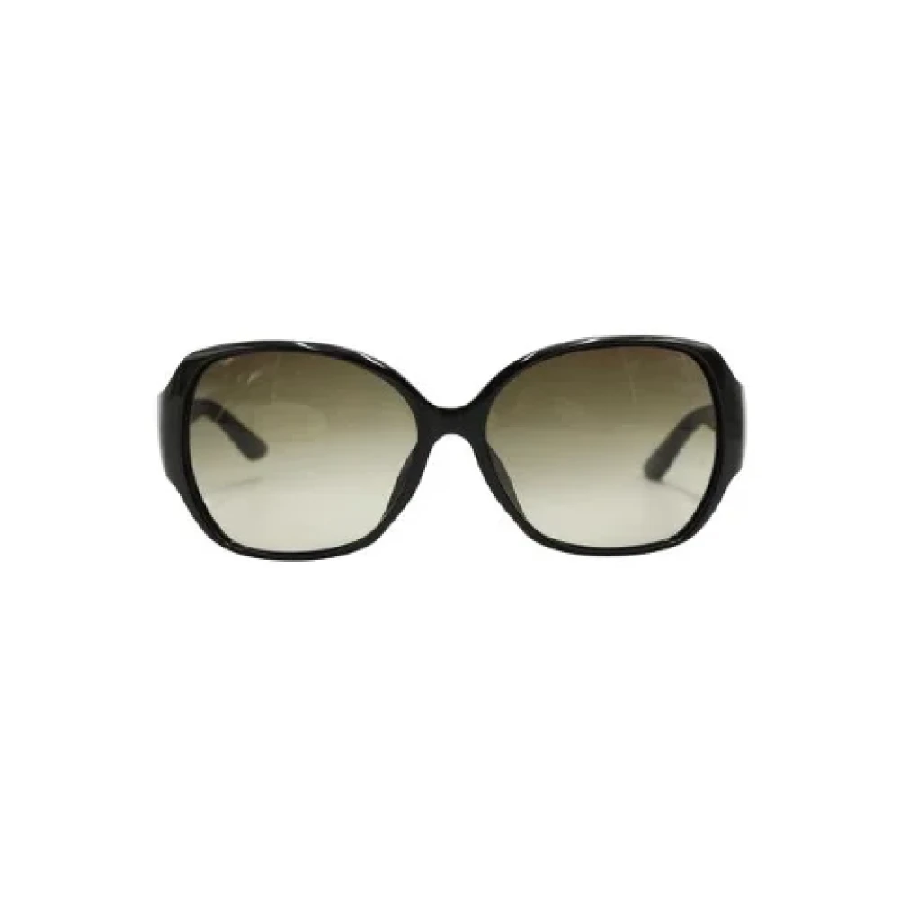Dior Vintage Pre-owned Fabric sunglasses Black Dames