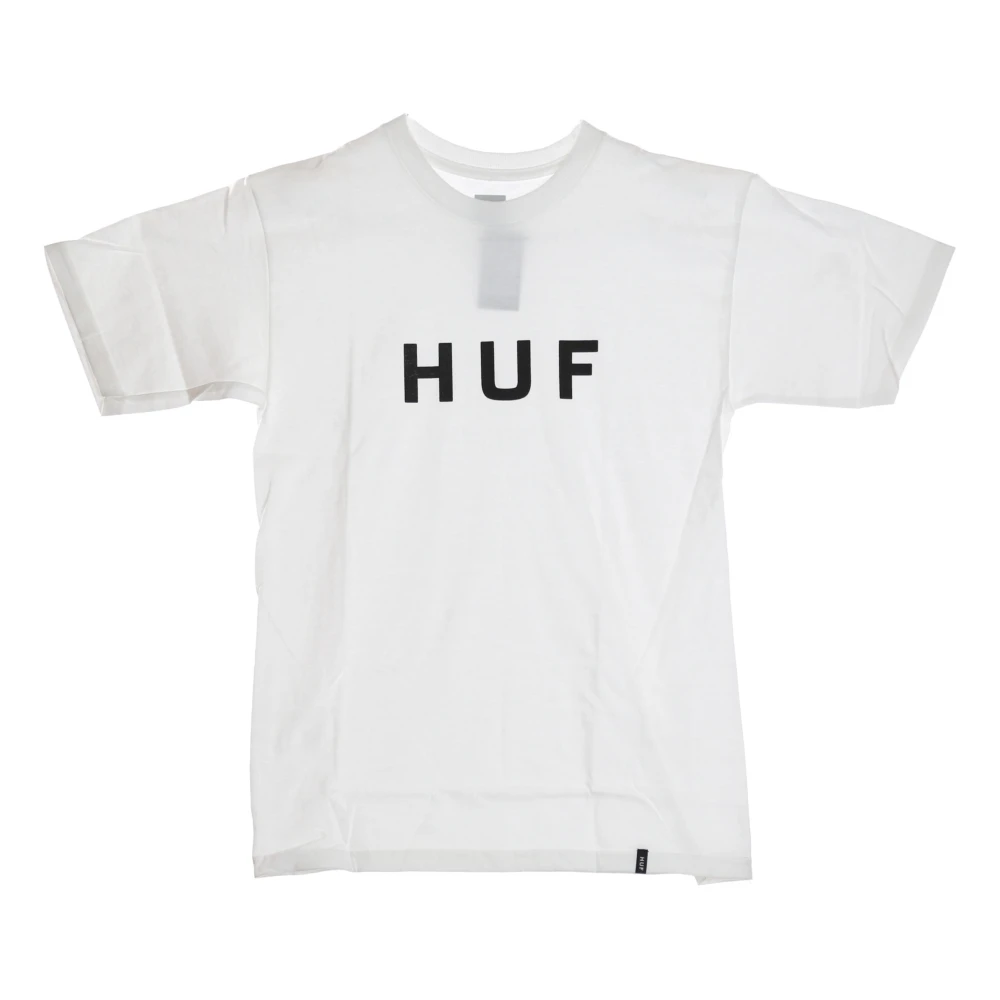 HUF Logo Heren T-shirt Wit Zwart White Heren