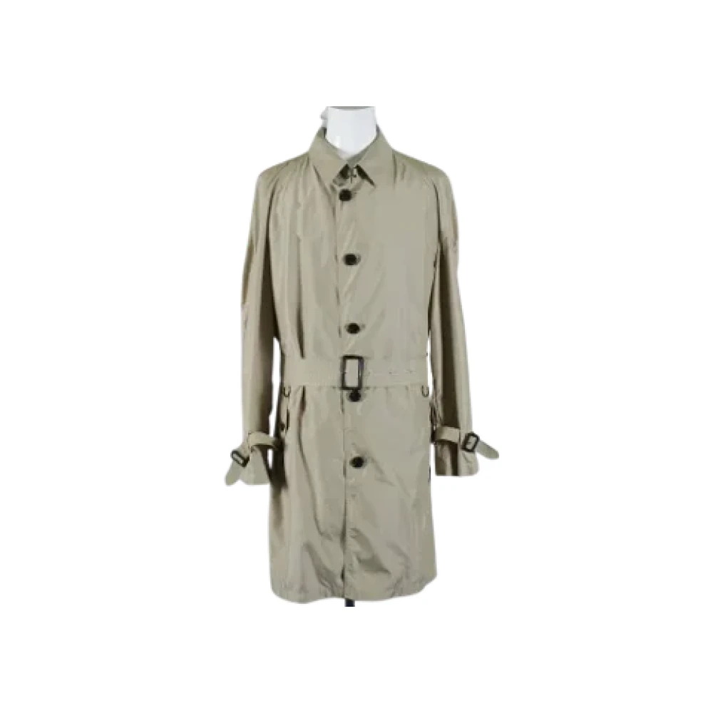 Burberry Vintage Pre-owned Nylon outerwear Beige Heren