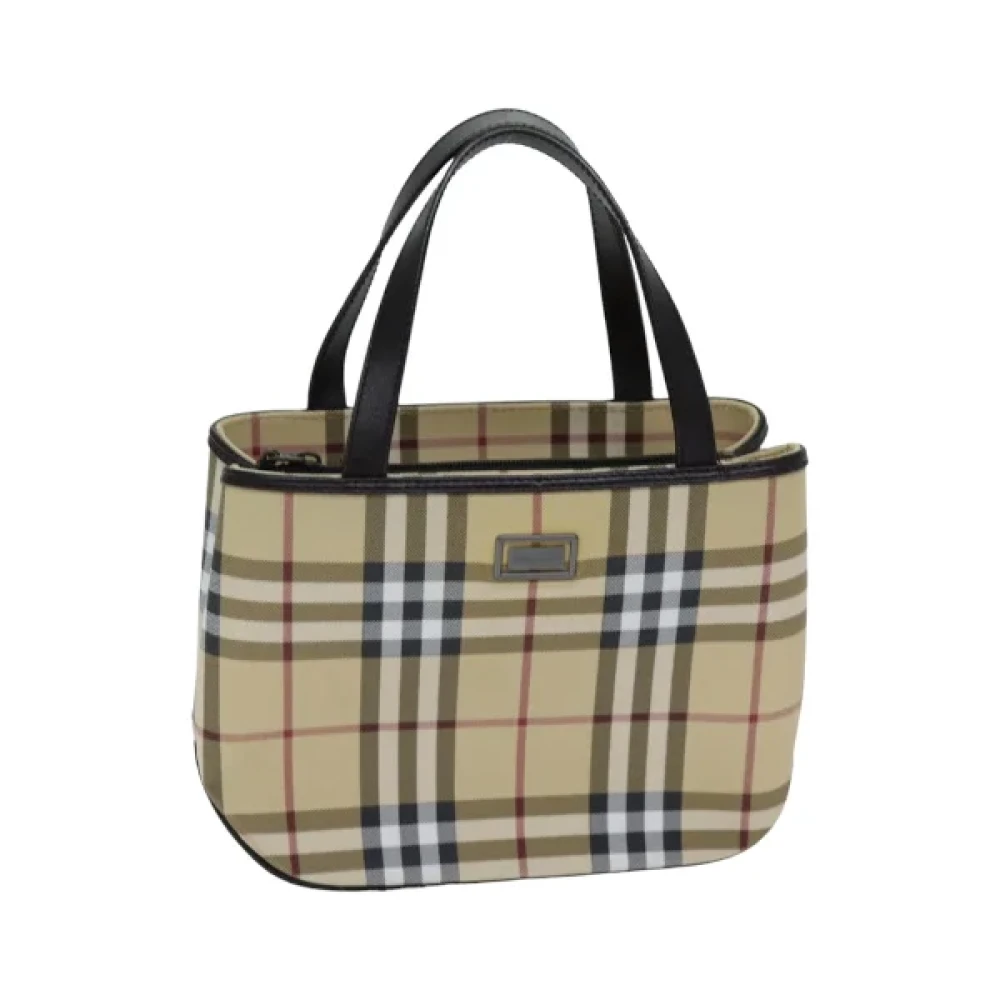 Burberry Vintage Pre-owned Canvas handbags Beige Dames