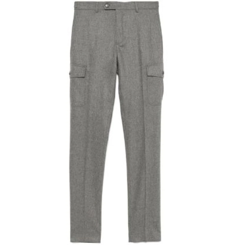 Incotex Cargo wollen broek lichtgrijs Gray Heren