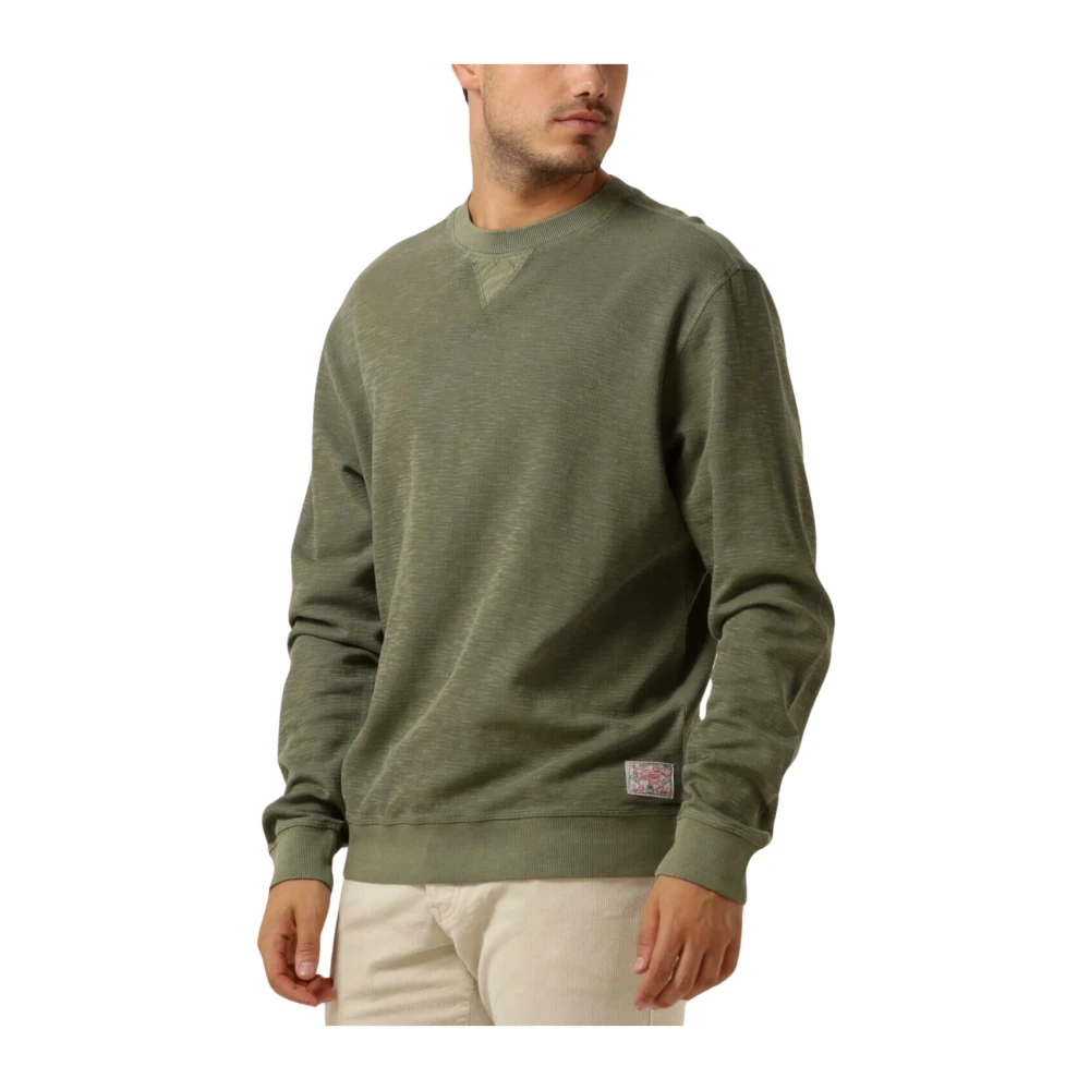 Scotch & Soda Regular Fit Garment Dyed Sweatshirt Green Heren