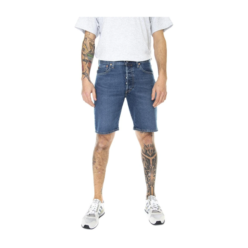 Levi's® Herren Dunkelblau Jeansshorts 501® Hemmed 36512-0152 Regular Fit - Bild 2
