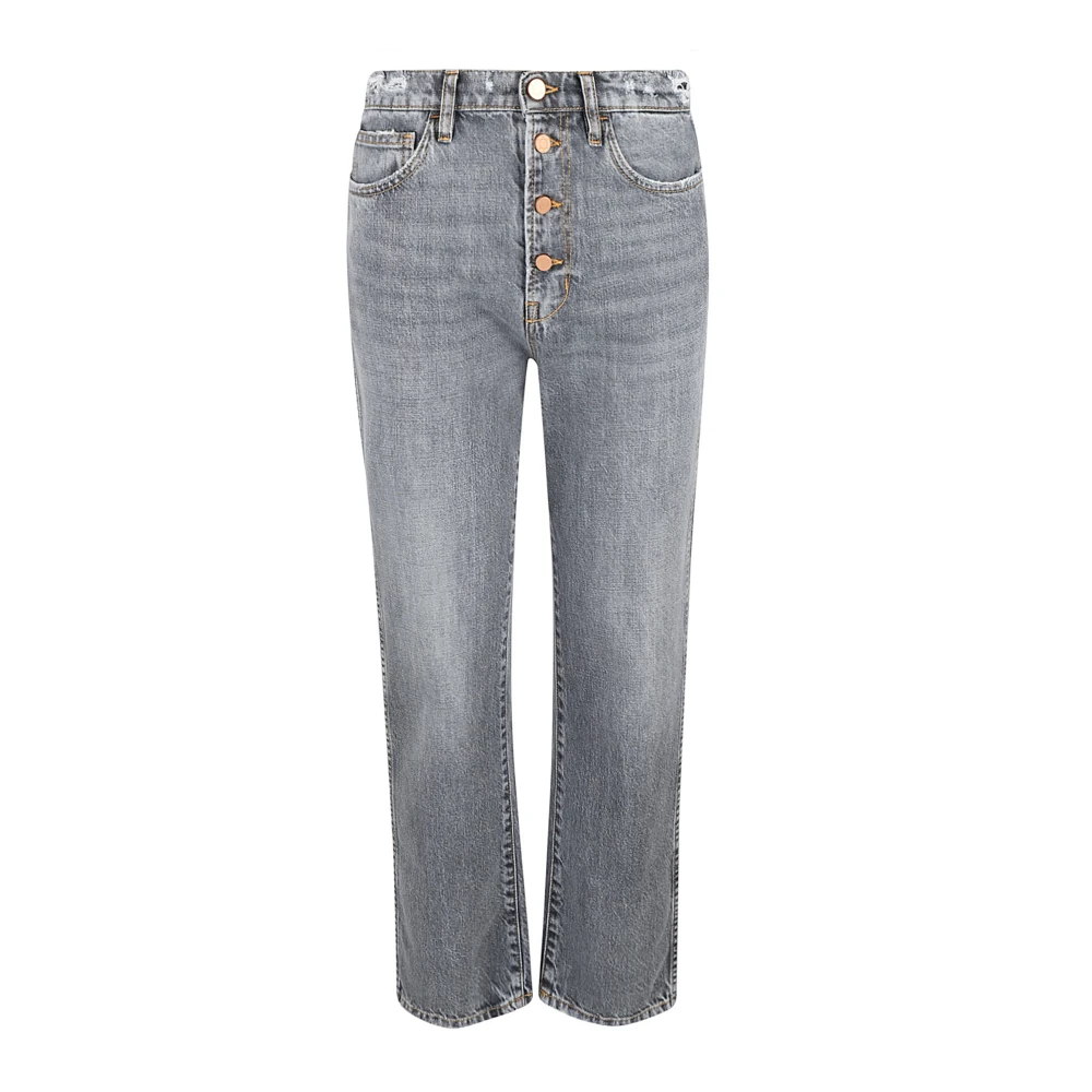 3X1 Grijze Katoenen Jeans Made in Italy Gray Dames