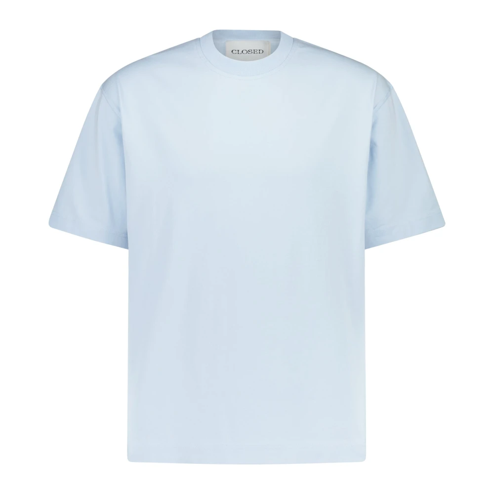 Closed Logo T-Shirt van Comfortabel Katoen Blue Heren