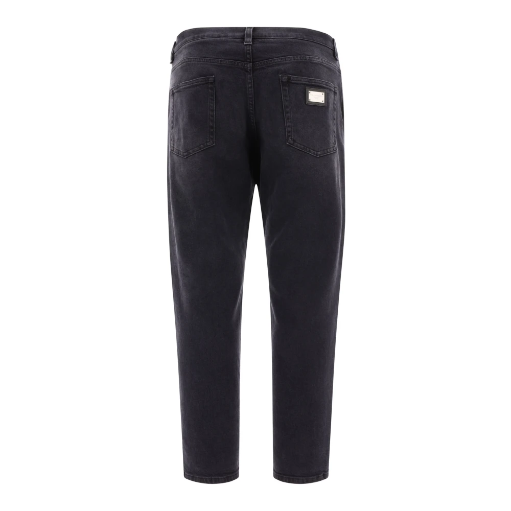 Dolce & Gabbana Losse Jeans 100% Katoen Black Heren