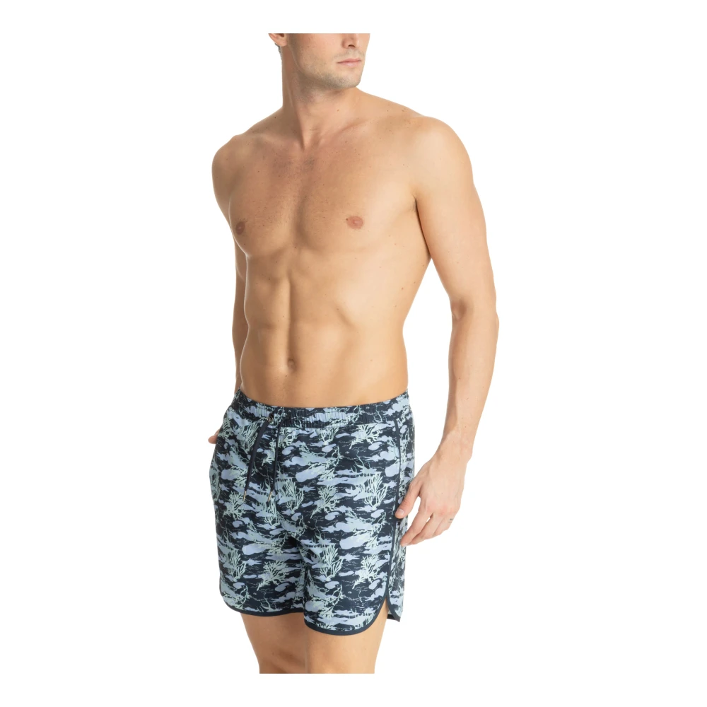 Emporio Armani Abstract Multicolor Zwemshorts Multicolor Heren