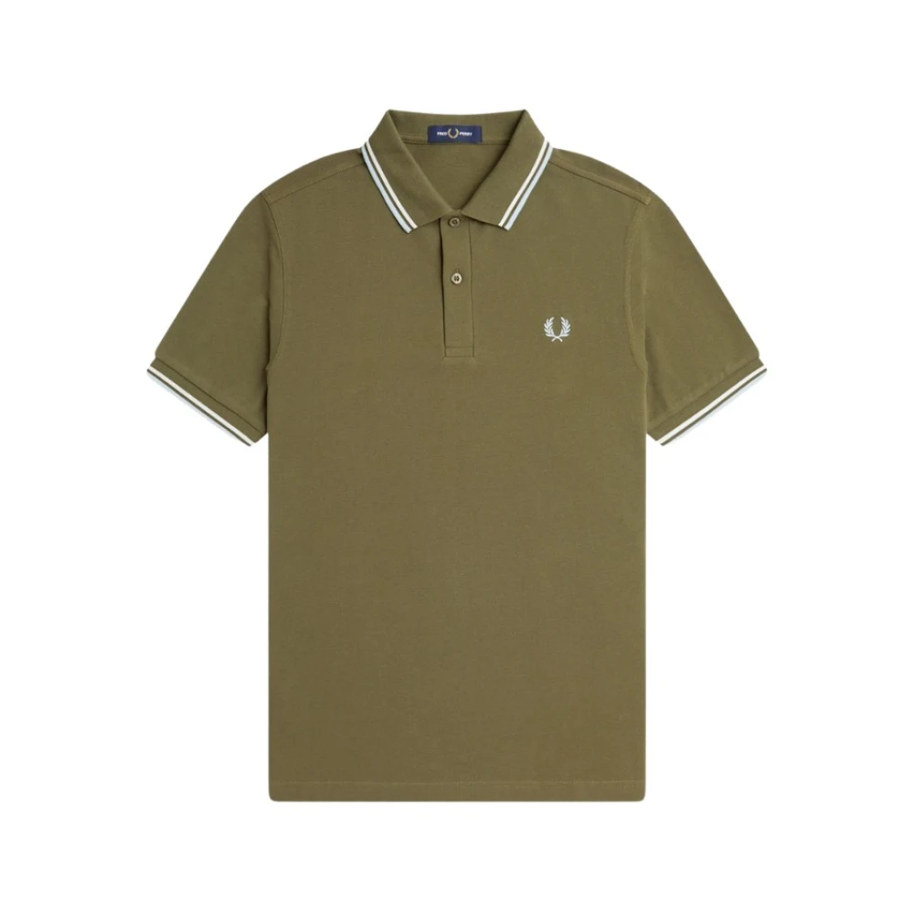 Fred Perry Twin Tipped Polo Shirt Green Heren