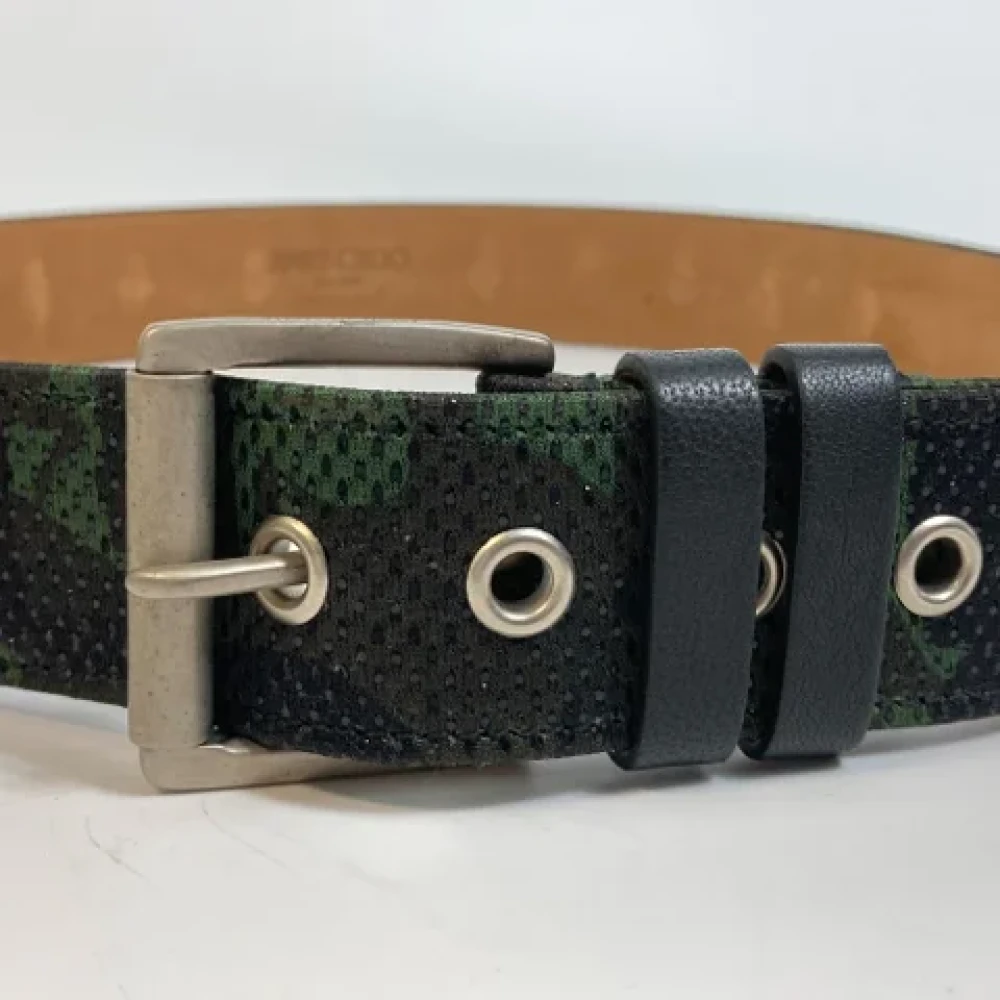Jimmy Choo Pre-owned Fabric belts Green Dames