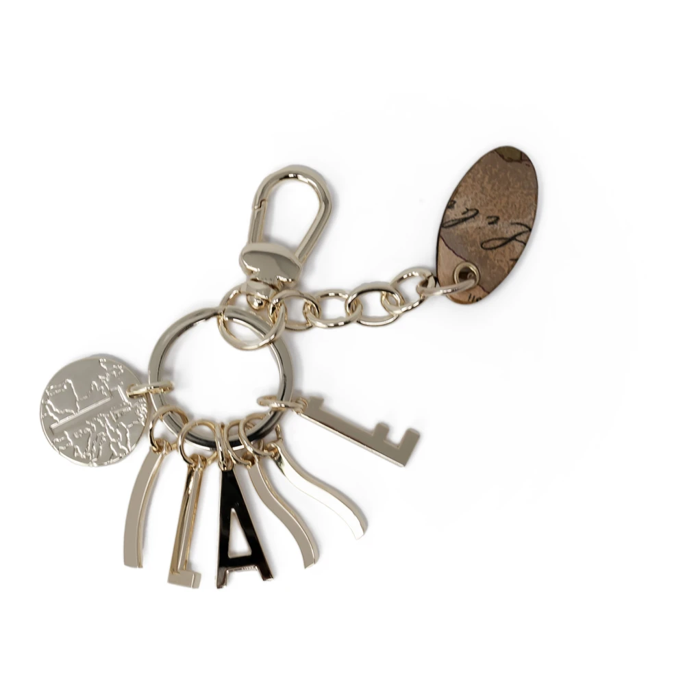 Alviero Martini 1a Classe Gouden Charm Sleutelhanger Elegant Accessoire Yellow Dames
