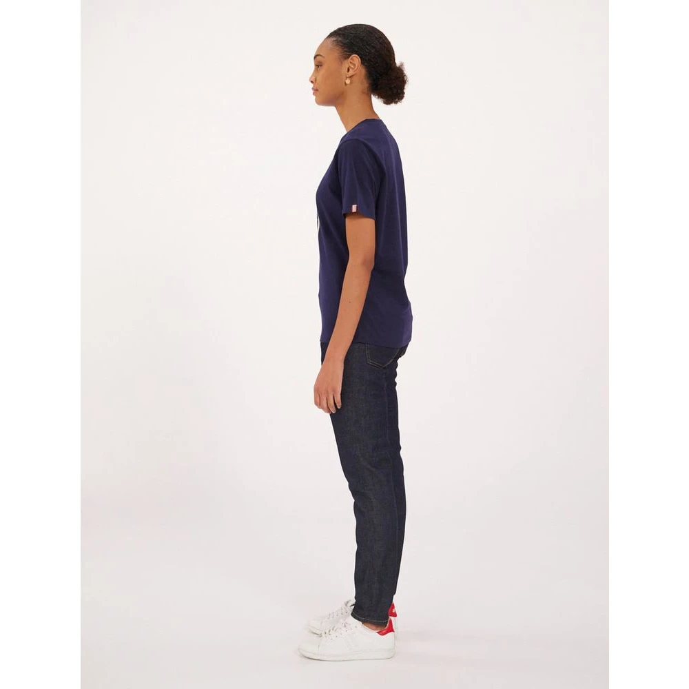 Ines De La Fressange Paris Navy Blue Aurore V-hals T-shirt Blue Dames