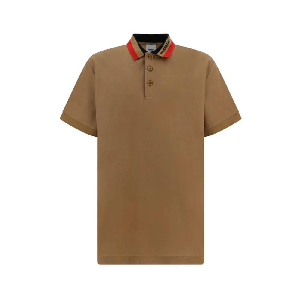 Burberry Katoenen poloshirt met monogram Brown Heren