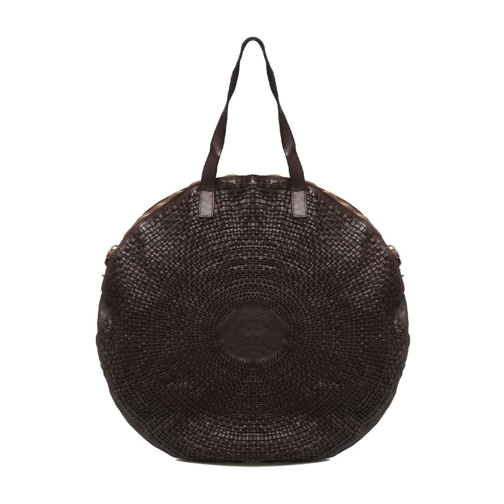 Campomaggi Bruine Leren Shopper Tas Edera Brown Dames